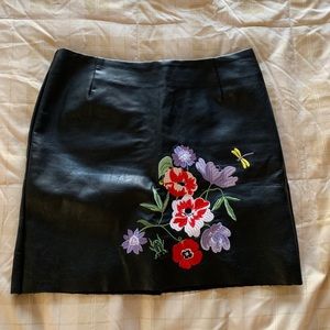 Faux leather shirt